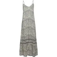 Superdry für Damen. W8011294A Langes blaues trägerloses Kleid (XS), Lässig, Viskose, Ärmellos / Hosenträger