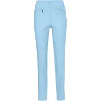 Goldner 2-in-1-Hose "Schlupfhose LOUISA mit Steppnähten", Damen, Gr. 56, N-Gr, blau (hellblau), Obermaterial: 67% Baumwolle CO. 28% Polyamid PA. 5% Elasthan EL., Hosen 2-in-1-Hose, Ohne