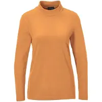 Goldner Longpullover "Kurzgröße Stehkragenshirt mit Langarm", Damen, Gr. 23, orange (safran), Obermaterial: 92% Baumwolle CO. 8% Elasthan EL., Sonstiges, Pullover Longpullover, Ohne