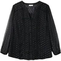 Sheego by Joe Browns Chiffonbluse in schwarz-gemustert | Gr.: 46