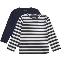 Minymo Basic 34 -t-shirt LS (2-pack) marshmallow (111) 146