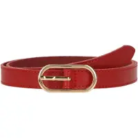 Tamaris Ledergürtel "Claudia Gold", Damen, Gr. 80, rot, Rindsleder, unifarben, Gürtel Ledergürtel, mit schmaler Schließe, 2 cm breit, aus Rindsleder, unifarben