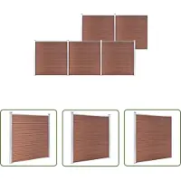 The Living Store Gartenzaun WPC 872x186 cm Braun