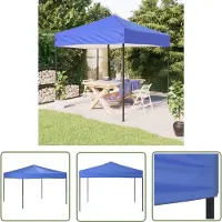 The Living Store Partyzelt Faltbar Blau 3x3 m