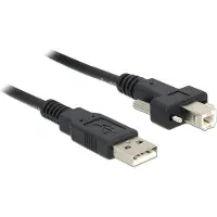 DeLOCK 2m USB 2.0, 2 m, USB A, USB B, USB 2.0, Männlich/Männlich, Schwarz