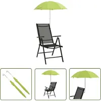 The Living Store Sonnenschirme für Campingstühle 2 Stk. Grün 105 cm