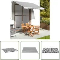 The Living Store Markisenbespannung Anthrazit und Weiß 3,5x2,5 m