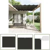 The Living Store Senkrechtmarkise Anthrazit 140x270 cm Oxford-Gewebe
