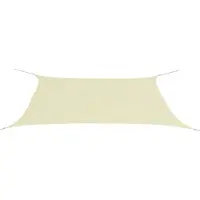 The Living Store Sonnensegel Oxford-Gewebe Rechteckig 4x6 m Creme