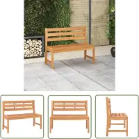 The Living Store Gartenbank 114 cm Massivholz Teak