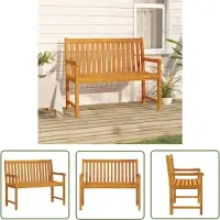 The Living Store Gartenbank 110 cm Massivholz Akazie