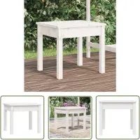 The Living Store Gartenbank Weiß 50x44x45 cm Massivholz Kiefer