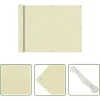 The Living Store Balkonsichtschutz Oxfordgewebe 90x600 cm Creme