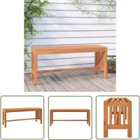 The Living Store Gartenbank 110 cm Massivholz Eukalyptus