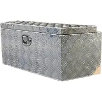 Novio Anhänger-Aufbewahrungsbox aus Aluminium Deichselkasten Aluminium 900x300x350