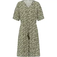 HEINE Druck-Kleid in oliv-ecru-bedruckt | Gr.: 40