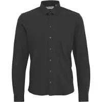 Casual Friday Langarmhemd "Langarmhemd CFArthur", Herren, Gr. S, N-Gr, grau (schwarz shadow), Obermaterial: 72% Baumwolle CO. 24% Polyester PES. 4% Elasthan EL., Hemden Langarmhemd