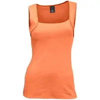 HEINE Shirttop "Carretop Shirttop mit Karree-Ausschnitt", Damen, Gr. 38, orange, Modisch, Tops Shirttop
