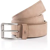 Tom Tailor Ledergürtel "TTJAY", Herren, Gr. 120, grau (taupe), Rindsleder, unifarben, Gürtel Ledergürtel, mit silberfarbener Schließe