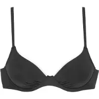Vivance Bügel-Bikini-Top "Lorena", Damen, Gr. 38, Cup B, schwarz, Recycling-Polyamid, unifarben, Bikini-Oberteile Bügel-Bikini-Top, mit kontrastfarbenem Piping