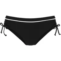 Vivance Bikini-Hose "Lorena", Damen, Gr. 36, N-Gr, schwarz, Recycling-Polyamid, unifarben, Badehosen Bikini-Hose, mit kontrastfarbenem Piping und höherer Form, Topseller