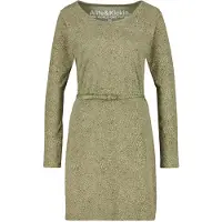 Alife & Kickin Blusenkleid , Damen, Gr. S, Normalgrößen, grün (dust melange), 65% Baumwolle, 35% Polyester, Rundhals, Kleider Blusenkleid