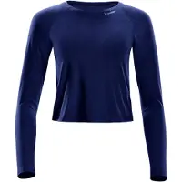 Winshape Langarmshirt "AET119LS", Damen, Gr. XXL, blau (dunkelblau), 85% Polyester, 15% Elasthan, Rundhals, Shirts Langarmshirt, Cropped Functional Light and Soft