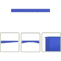 The Living Store 9-teiliges Windschutzgewebe 1200 x 120 cm Azurblau