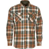 Pinewood Lappland Rough Flannel Shirt green/orange (120) XXL