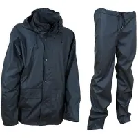 Cofra Regenanzug 2 tlg. 100% Polyester mit Polyurethanblau XL