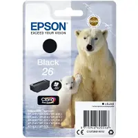 Epson Polar bear 26 Eisbär Claria Premium Single Black Tinte, Standardertrag, Schwarz, Tinte auf Pigmentbasis, 6,2 ml, 1 Stück(e), 220 Seiten