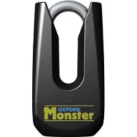 Oxford Monster Bremsscheibenschloss - Schwarz - Sold Secure Gold