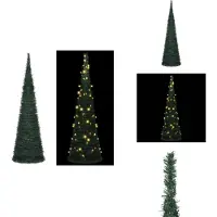 vidaXL Künstlicher Pop-Up-Weihnachtsbaum mit Beleuchtung Grün 150 cm - Weihnachtsbäume