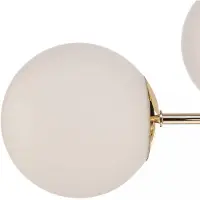 Domiluce Hängeleuchte Aurora, goldfarben, 6-flammig, Glas, Metall