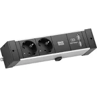 Bachmann DESK RAIL 2x Schutzkontakt 1x USB Charger