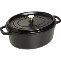 Staub Bräter Oval Schwarz 31 cm
