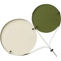 Gubi Tischleuchte Coppia, elfenbein/olivgrün, Höhe 42 cm
