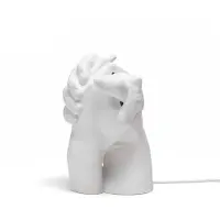 Seletti With Me LED-Tischlampe aus Porzellan, weiß