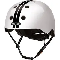 Melon Helmets Straight Black White, Integralhelm, Hartschalenbau