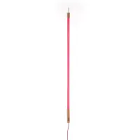 Seletti LED-Leuchte Linea, fuchsia, Holzdetails, universal