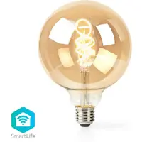 Nedis WIFILT10GDG125, Intelligentes Leuchtmittel, WLAN, Gold, LED, E27, Flasche
