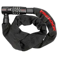Trelock BC 280 Code 85/5, Kettenschloss, Schwarz, 4-stellige Kombination, 850 mm, 5 mm, 2 Stück(e)