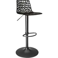 GRAND SOLEIL Verstellbarer Barhocker mit mattschwarzer Basis Spider Matt - Schwarz