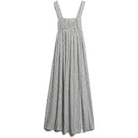 Superdry für Damen. W8011623A Kleid mit geknoteten Trägern auf dem Rücken weiß (XL), Lässig, Viskose, Ärmellos / Hosenträger