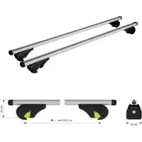 Nordrive N15047 Helio Evos RA Dachreling Dachträger Gummi Aluminium