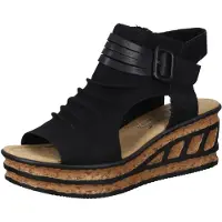 Rieker Keilsandalette, Sommerschuh, Sandale, Keilabsatz, mit Reißverschluss innen