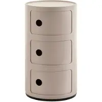 Kartell Container Bio Componibili beige, Designer Anna Castelli Ferrieri, 58.5 cm
