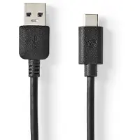 Nedis CCGW61600BK20 USB-Kabel USB 3.2 Gen 1 USB-A auf USB-C Stecker 2 m Schwarz