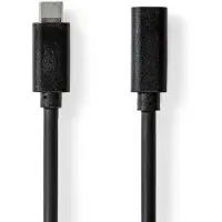 Nedis CCGB64010BK20 USB-Kabel USB 3.2 Gen 1 USB-C Stecker auf Buchse 2 m Schwarz