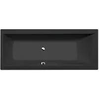 Polysan CLEO Rechteckwanne mit Füßen170x70x48cm, schwarz matt